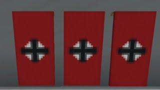 WW2 German nazi flag in minecraft pocket/java/bedrock edition part 35. #trending #viral #shorts