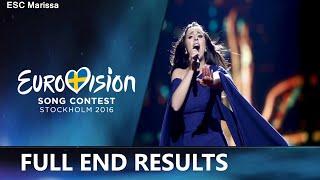 Eurovision 2016 l Final Ranking [FULL END RESULTS]