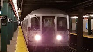 (G) train action w/ R42 Garbage train at clinton-washington Avenue