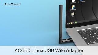 BrosTrend AC650 Linux USB WiFi Adapter - Speed up Your Linux PC and Hardware