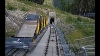 World's steepest funicular (47.7°), Stoosbahn, Switzerland