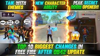 TOP 10 BIGGEST CHANGES IN FREE FIRE AFTER OB42 UPDATE | FREE FIRE NEW OB42 UPDATE | FREE FIRE INDIA