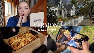 FALL VLOG  get ready with me, cozy vermont girls day, day baking cinnamon rolls, & gondola ride!