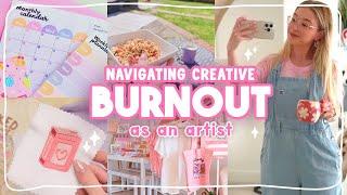 STUDIO VLOG | Navigating creative burnout as an artist  Week in my life as a solo entrepreneur ️