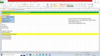 Oracle Fusion Cloud Financials Training | Real Time Implementation Classes | Part-1