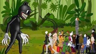 Cartoon Cat Vs SLENDERMAN, Glamrock Animatronic Team, SCP, Pyramid Head, Jason, Freddy, Jeff + More