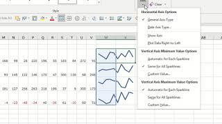 Create a sparkline group in Excel