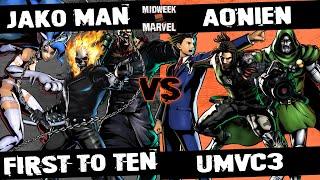 Jako Man vs Aonien | FT10 | Ultimate Marvel vs Capcom 3