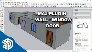 SketchUp 2021 | MAJ Plugin for Wall Windows Door