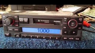 VOLKSWAGEN GAMMA BLAUPUNKT radio unlock code