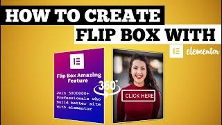 How To Create Flip Box In WordPress Website With Elementor 2021 | Elementor Flip Box Tutorial