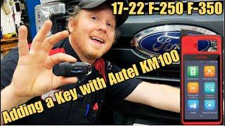 17-22 F-250 Adding and Programming a Key with Autel KM100