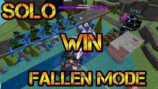 SOLO Roblox Tower Defense Simulator Win Fallen Mode