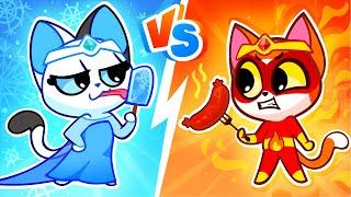 ️ Cold Baby VS Hot Baby  Learning Opposites Challenge  Bedtime Stories by Paws&Play