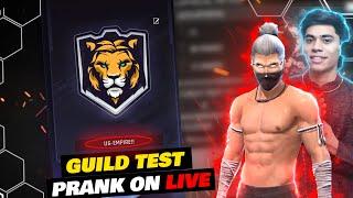 GUILD TEST PRANK ON @UnGraduateGamer Live 1 vs 4  | Free Fire