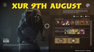 Destiny 2 Xur review 9th August 2024