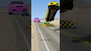 Small To Giant Cars vs Mega Large Speed Bump #53