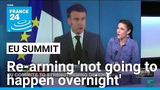 Putting EU defence plan into action 'not going to happen overnight' • FRANCE 24 English