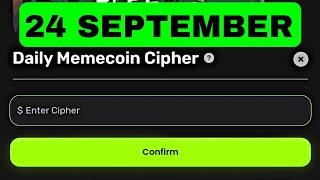 Memes Lab Bot Daily Cipher Today 24 September | Memes Lab Cipher Code Today | Daily Memecoin Cipher