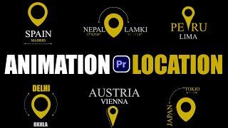 FREE TEMPLATES || Location Animation Premiere Pro Animated Location Pin