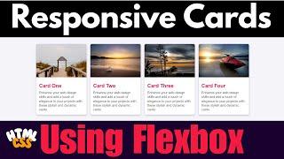 CSS Flexbox Responsive Cards | HTML CSS Card Design