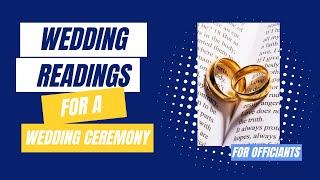 Wedding Readings For a Wedding Ceremony