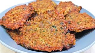 Incredibly Delicious Eggplant Recipe! Just EGGPLANT and RICE! Easy Eggplant snack! Eggplant Pancake