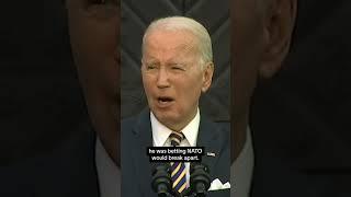 Biden says Putin bet on NATO breaking apart #shorts