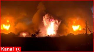 Terrible explosion- Warehouse containing thousands of ammunition was struck in Russian Tver region