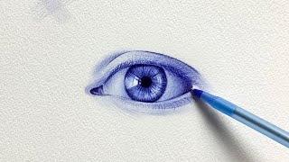 Drawing An Eye Using Ballpoint Pen