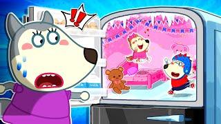 Stop, Kids! Don't Play Inside the Fridge | Learn Good Habits With Mommy Wolf  | Cartoons for Kids