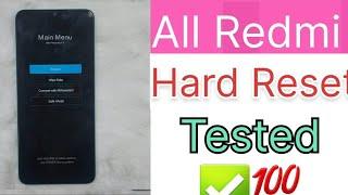 How To Hard Reset All Redmi  | Redmi Screen Lock Remove 