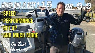 YAMAHA 9.9 V 15HP 4st Outboard Comparison | Poly Craft Tuffy | Tiny Boat Fishing