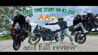 First time stunt vlog on pulsar rs200 || motovlog || suvo stunt vlog