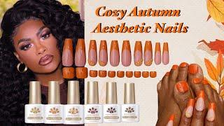 How to do your OWN High QUALITY Press on Nails Cozy Autumn Nails