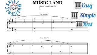 Music land- piano sheet music