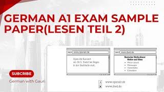 German A1 Exam  sample paper( Part 2)| How to prepare for Goethe exam | German with Gauri