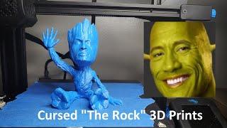 Cursed Dwayne "The Rock" Johnson 3D Print Timelapses (Rocktopus, Rockodile, Shrock, Grock, etc)