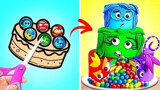 Inside Out 2 Cake from Cardboard *Biggest DIY Paper Gamebook*