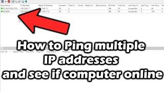 How to Ping multiple IP addresses