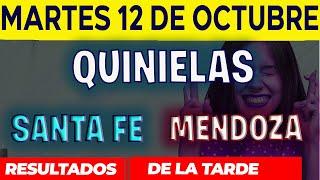 Resultados Quinielas Vespertinas de Santa Fe y Mendoza, Martes 12 de Octubre