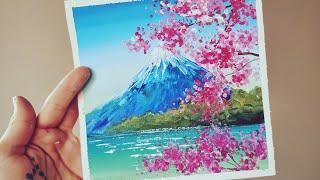 FUJIYAMA AND SAKURA | We draw just a symbol of spring