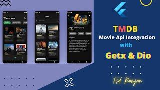 Flutter TMDB Api Integration with Dio and Getx || Part -1 Movie App UI || Flutter With Fsd ||