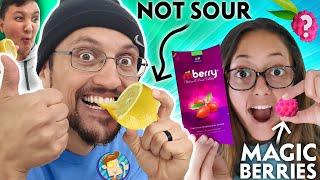 MAGIC Berries Turn SOUR foods SWEET! (FV Family mBERRY Taste Test Challenge)