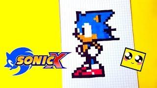 SONIC X !!!СОНИК ИКС  рисуем по клеточкам (SONIC X )PIXEL ART