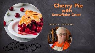 Snowflake Covered Cherry Pie | #shorts