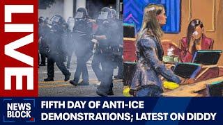 LIVE | Fifth day of anti-ICE demonstrations in LA; Diddy trial continues l FOX 5 News Block