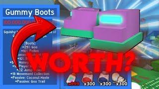 BUYING GUMMY BOOTS | WORTH? | Roblox Bee Swarm Simulator