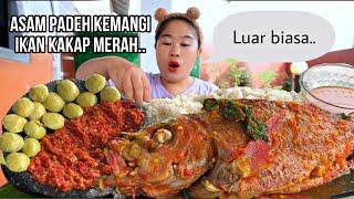 WADIDAWWWW..‼️ ASAM PADEH KEMANGI IKAN KAKAP MERAH. SAMBAL ULEK LALAP JENGKOL