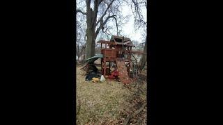 Wind causes tree to go through playhouse in Lincoln